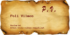 Poli Vilmos névjegykártya
